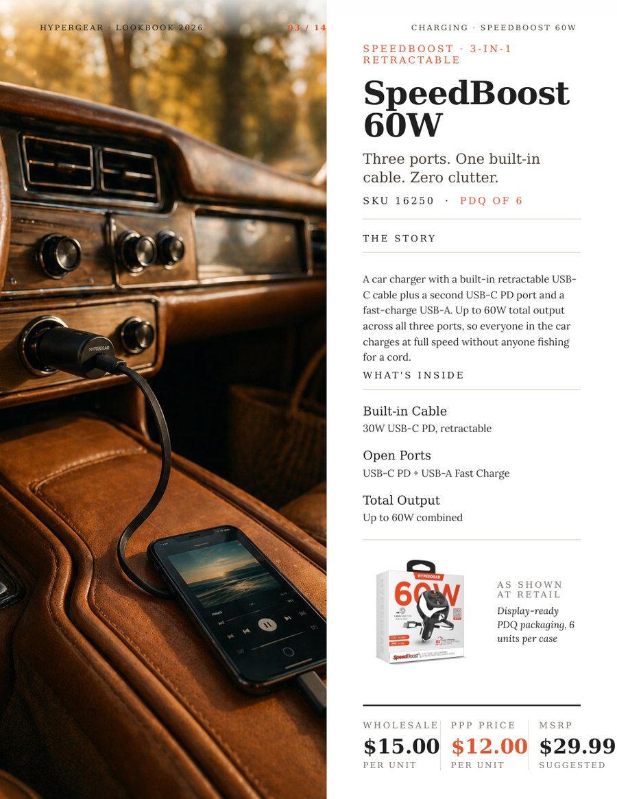 An open spread of a mobile accessories brand's lookbook