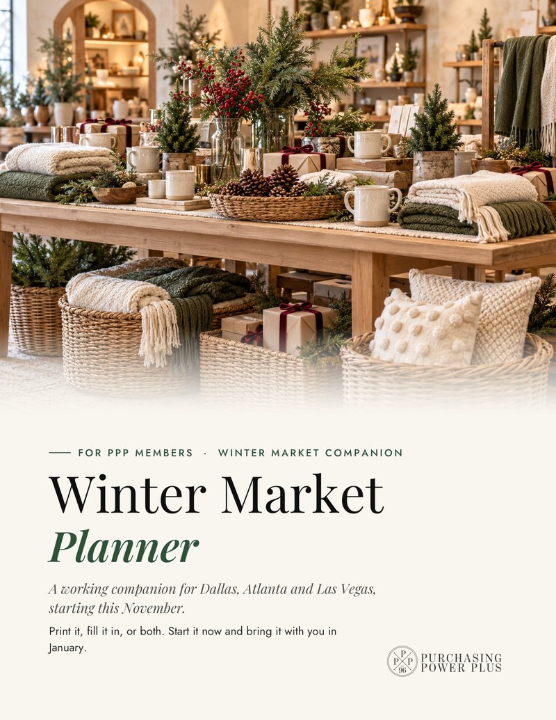 A winter market planner for shop owners, open: the dates, the checklist, the room to write